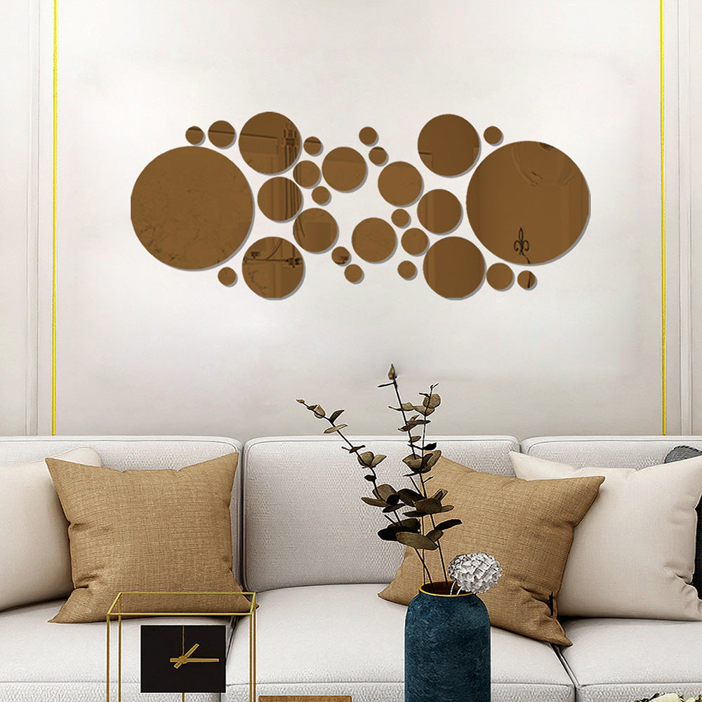 3D Acrylic Circle Wall Mirror