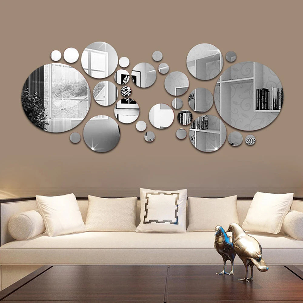 3D Acrylic Circle Wall Mirror